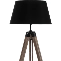 Candeeiro de pé RUNO preto com tripé 145cm