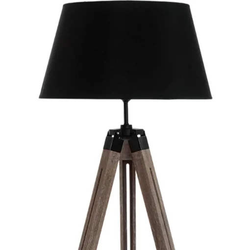 Candeeiro de pé RUNO preto com tripé 145cm
