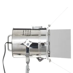 Candeeiro de pé tripé RIO preto e prateado em metal