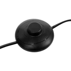 Candeeiro de pé tripé RIO preto e prateado em metal