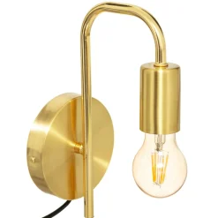 Candeeiro de parede KELY dourado em metal