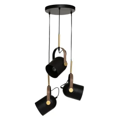 Candeeiro de teto BIL preto e dourado 83cm
