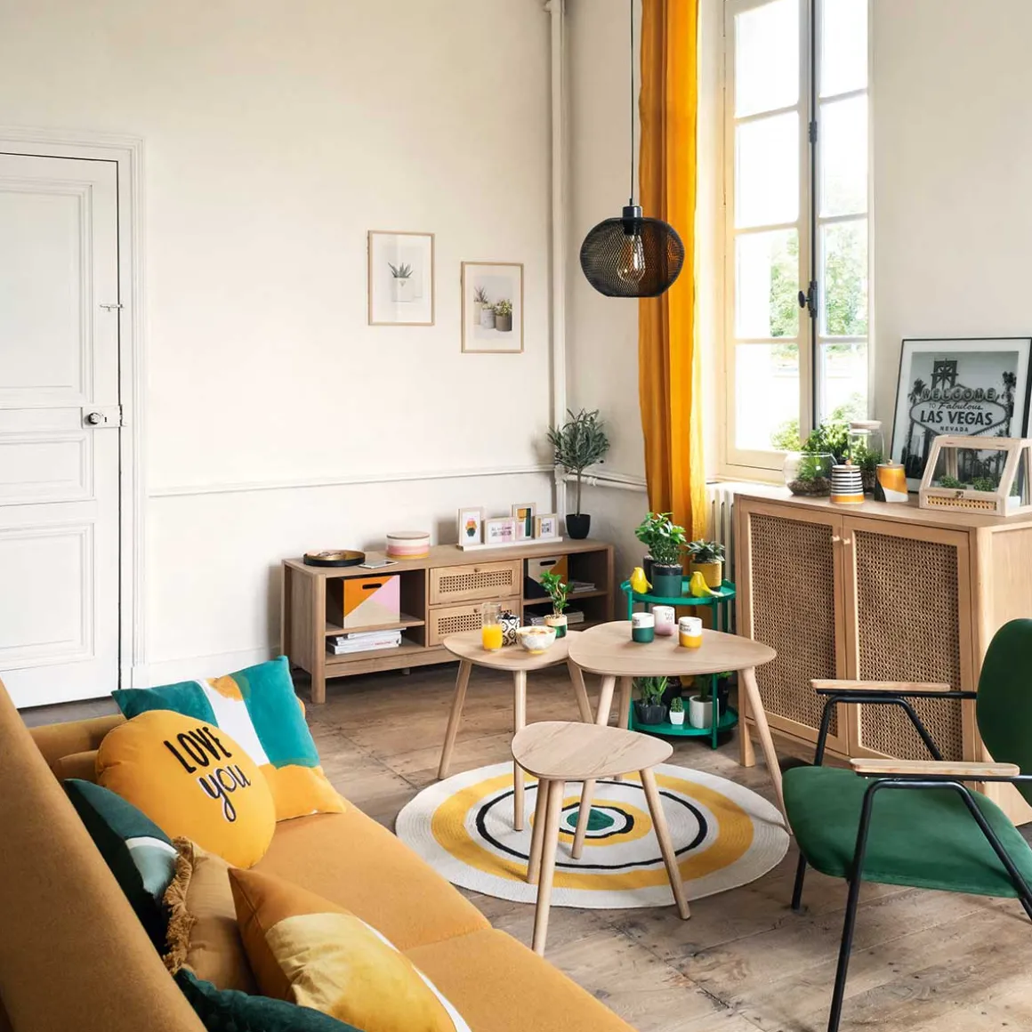 Candeeiro de teto bola em preto 25cm