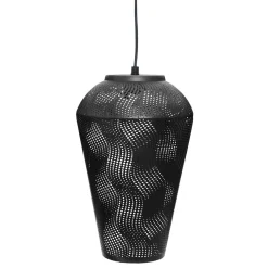 Candeeiro de teto calio preto metal 20cm