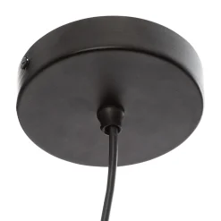 Candeeiro de teto calio preto metal 20cm