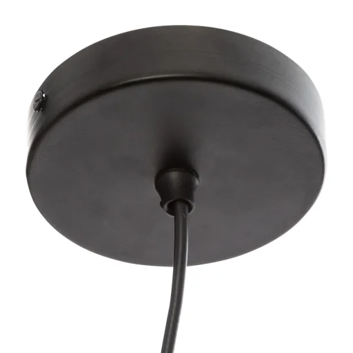 Candeeiro de teto calio preto metal 20cm