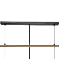Candeeiro de teto CARAVANE dourado com 3 focos de luz