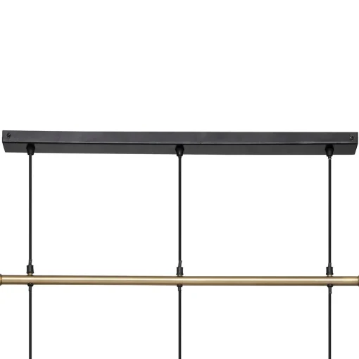 Candeeiro de teto CARAVANE dourado com 3 focos de luz