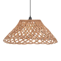 Candeeiro de teto CARAVANE bege em rattan