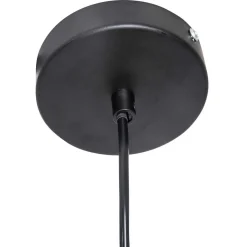 Candeeiro de teto decorativa preta em metal 30.5x23cm
