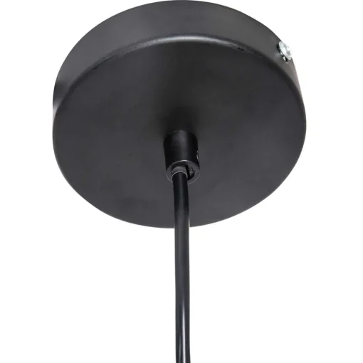 Candeeiro de teto decorativa preta em metal 30.5x23cm