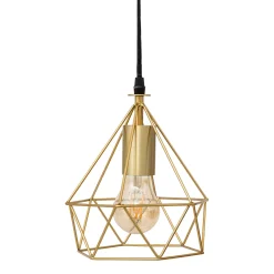 Candeeiro de teto dourado em metal FIL