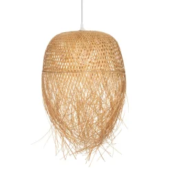Candeeiro de teto ELIS bege em bambu 40cm