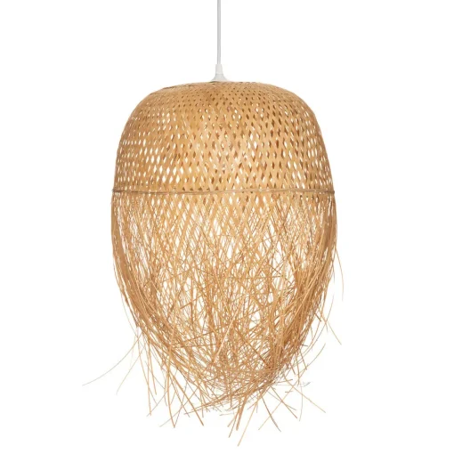 Candeeiro de teto ELIS bege em bambu 40cm