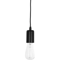 Candeeiro de teto em metal preto
