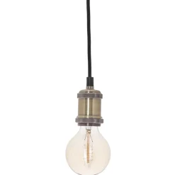 Candeeiro de teto em metal dourada