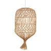 Candeeiro de teto em rattan bege 38cm