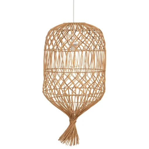 Candeeiro de teto em rattan bege 38cm