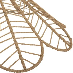 Candeeiro de teto FOLK bege em corda 58cm