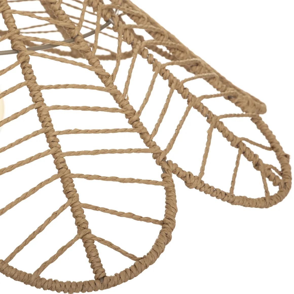 Candeeiro de teto FOLK bege em corda 58cm