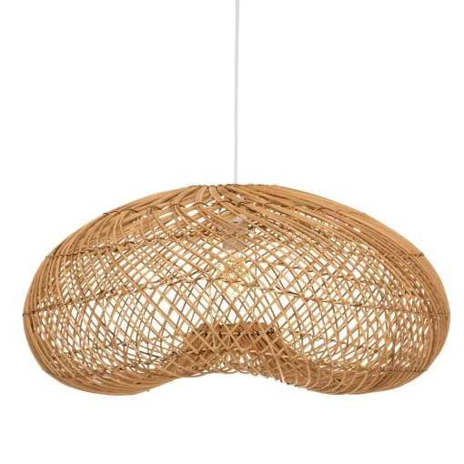 Candeeiro de teto JENY bege em rattan 68cm