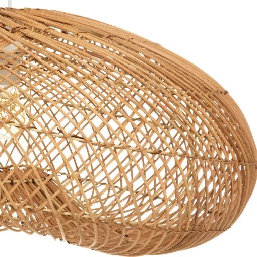 Candeeiro de teto JENY bege em rattan 68cm