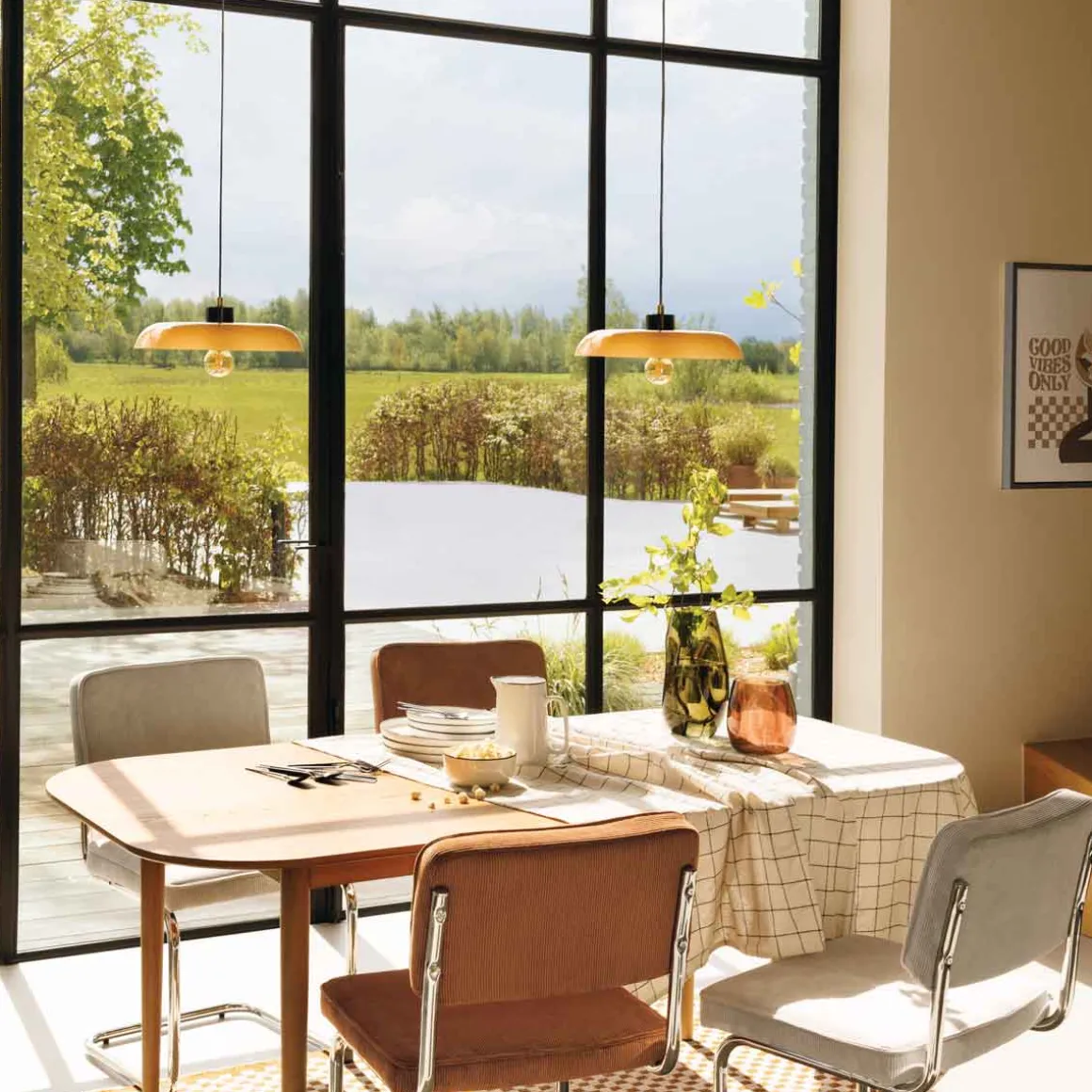 Candeeiro de teto JODY em vidro