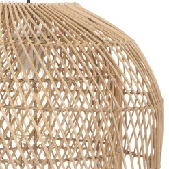 Candeeiro de teto KERY bege em rattan