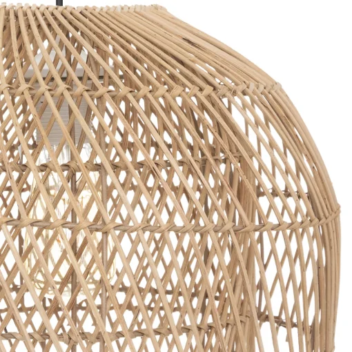 Candeeiro de teto KERY bege em rattan