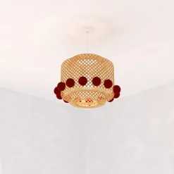 Candeeiro de teto LIBY com pompom 28cm