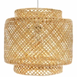 Candeeiro de teto LIBY em bambu natural