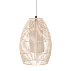 Candeeiro de teto MACY bege em rattan