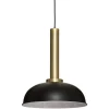 Candeeiro de teto MAZAL preto e dourado