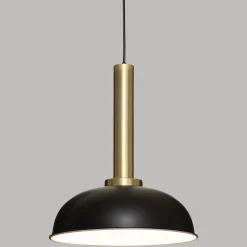Candeeiro de teto MAZAL preto e dourado