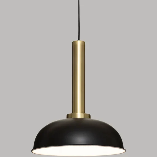 Candeeiro de teto MAZAL preto e dourado