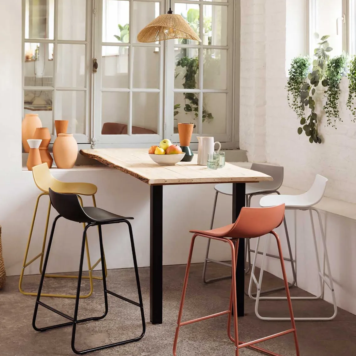 Candeeiro de teto MYHA bege em corda