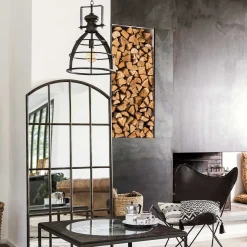 Candeeiro de teto niko em metal preto