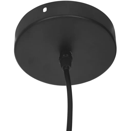 Candeeiro de teto preta em metal e madeira ZELY