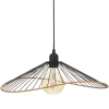 Candeeiro de teto preto em metal 45cm