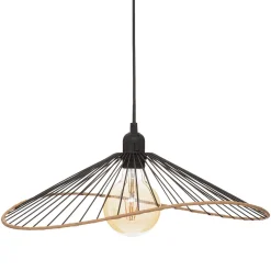 Candeeiro de teto preto em metal 45cm