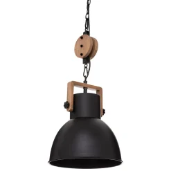Candeeiro de teto SILAS preto em metal 23cm