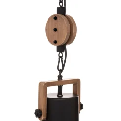 Candeeiro de teto SILAS preto em metal 23cm