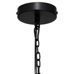 Candeeiro de teto SILAS preto em metal 23cm