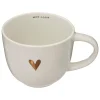 Caneca almoçadeira THE FLORAL branca 48cl