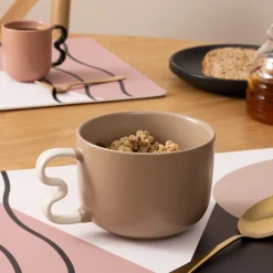 Caneca almoçadeira WAVY BLISS castanha 58cl