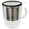 Caneca dupla em vidro com fitro 30cl