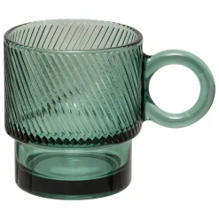 Caneca LORENE verde em vidro 30cl