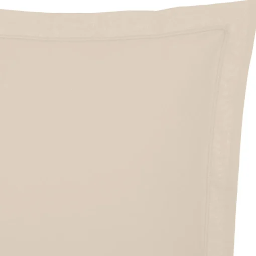 Capa de almofada bege em algodão percal 50x70cm