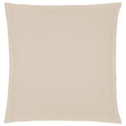Capa de almofada bege em algodão percal 63x63cm