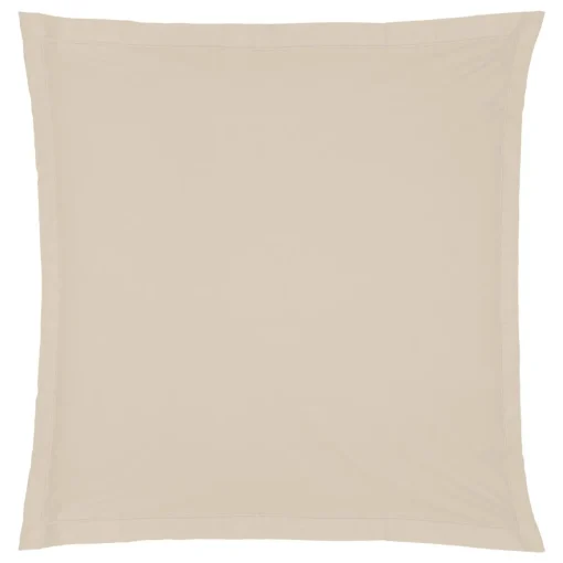 Capa de almofada bege em algodão percal 63x63cm